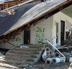 Hurricane Katrina 2005 and Green Police Marker